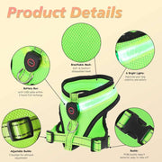 Rechargeable LED Light Dog Harness